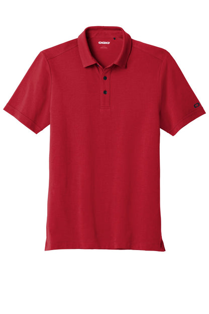 Front View of Signal Red OGIO Limit Polo. OG138
