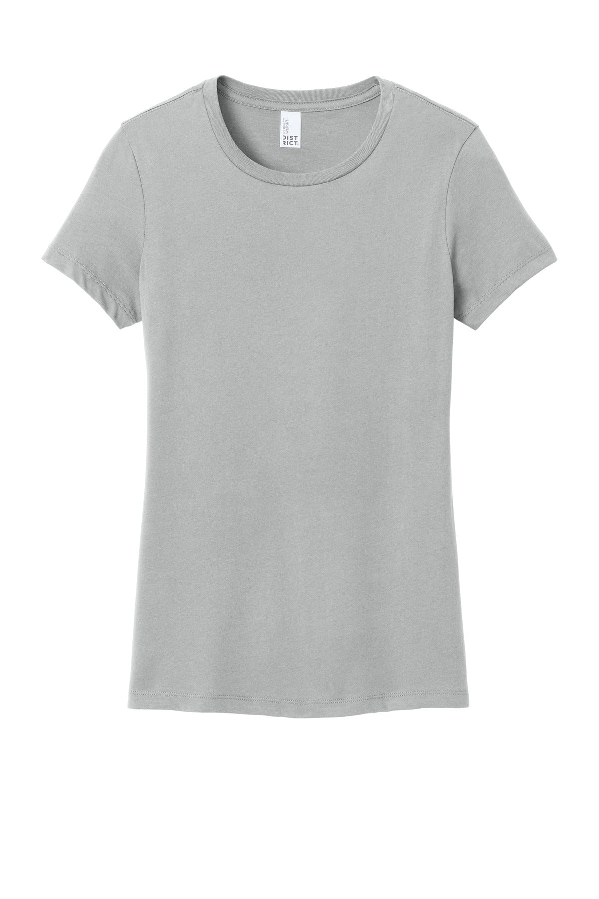Front View of Silver District Women's Perfect Weight Tee. DM104L