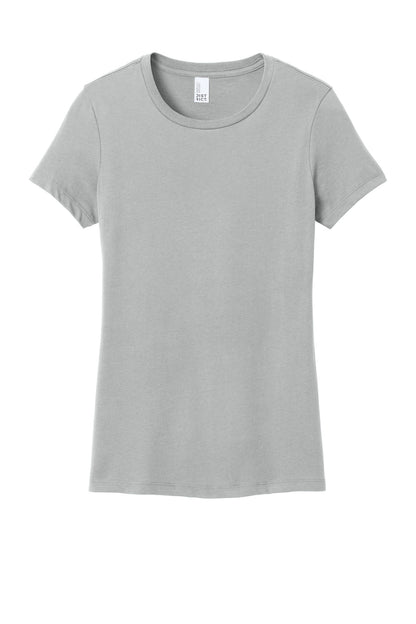 Front View of Silver District Women's Perfect Weight Tee. DM104L