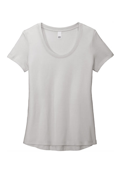 Front View of Silver Mist District Women's Flex Scoop Neck Tee DT7501