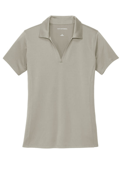 Front View of Silver Port Authority Women's Performance Staff Polo LK398