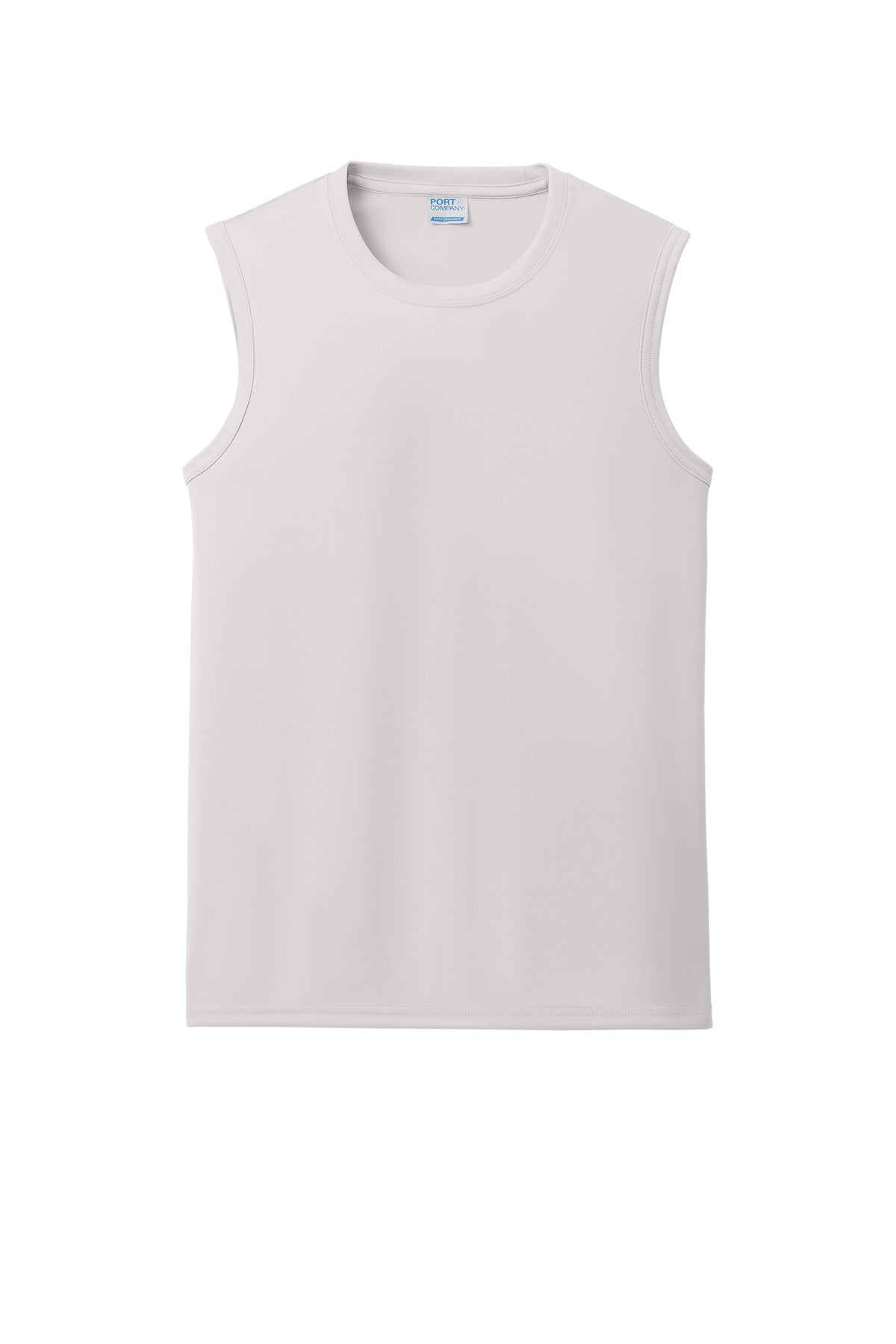 Front View of Silver Port & Company Performance Sleeveless Tee PC380SL