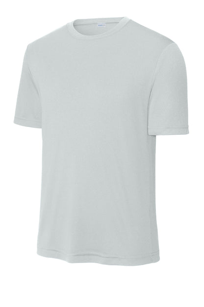 Front View of Silver Sport-Tek Tall PosiCharge Competitor Tee. TST350