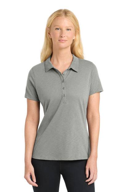 Front View of Silver Sport-Tek Women's PosiCharge Strive Polo. LST530