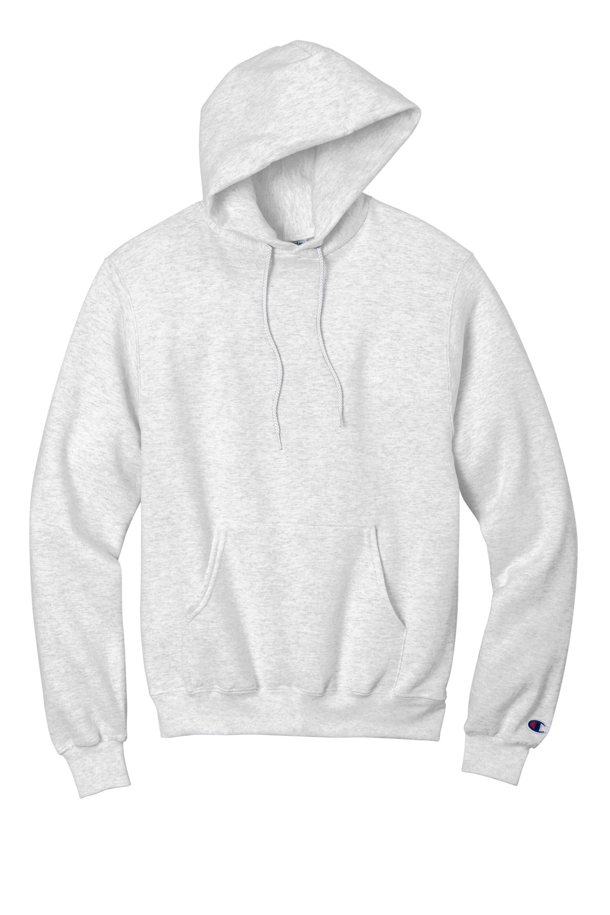 Front View of SilverGrey Champion Powerblend Pullover Hoodie. S700