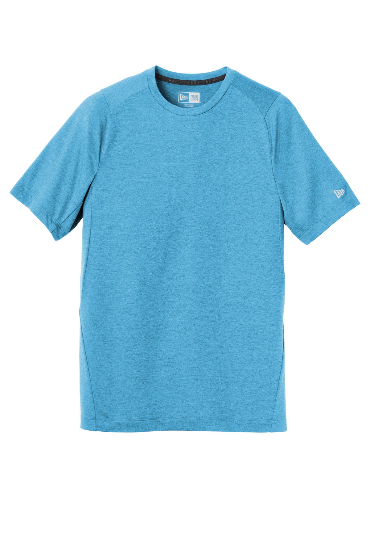 Front View of Sky Blue New Era Series Performance Crew Tee. NEA200