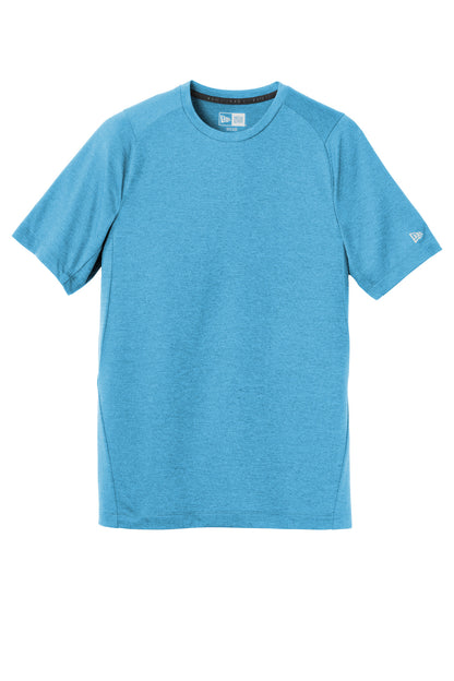 Front View of Sky Blue New Era Series Performance Crew Tee. NEA200