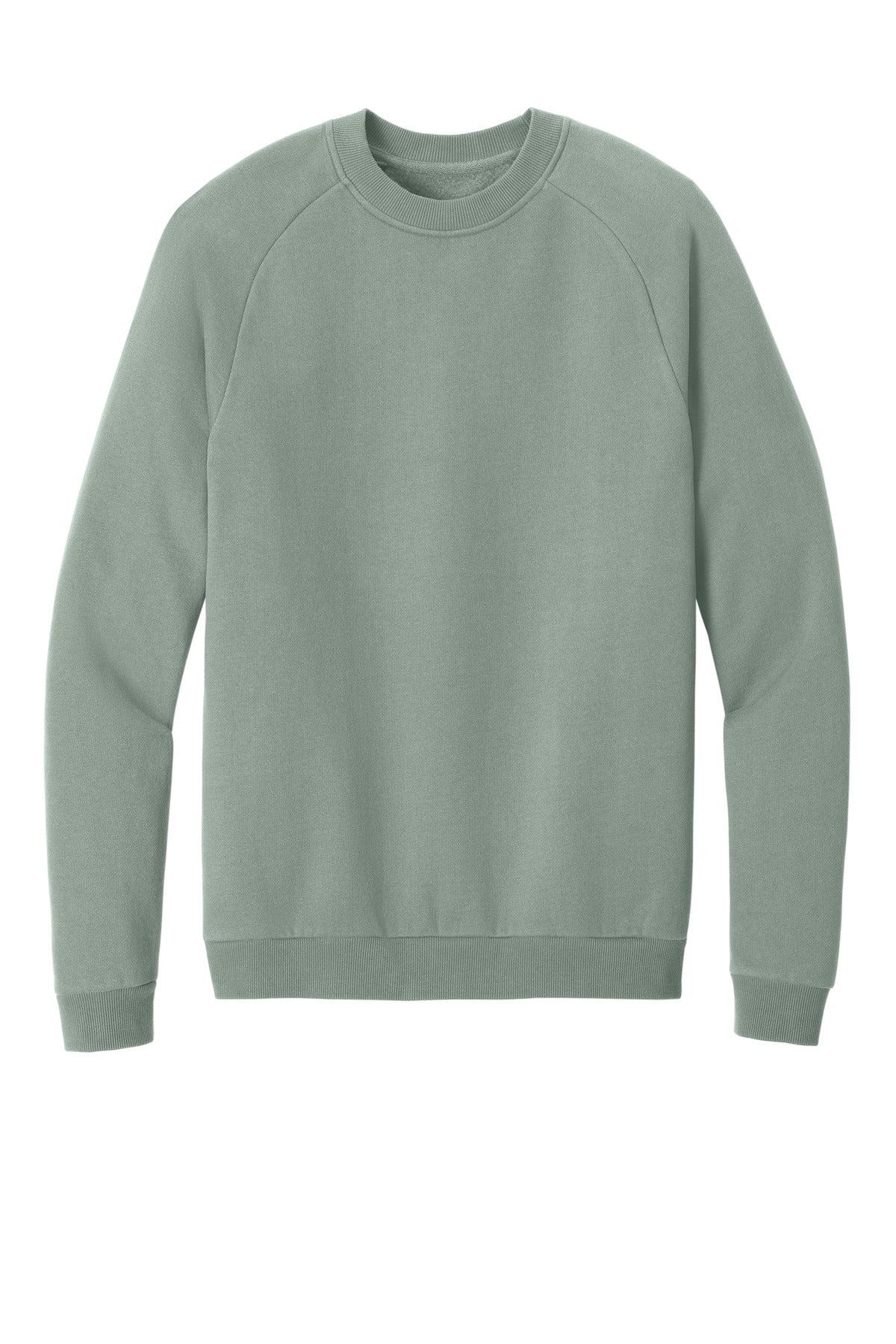 Front View of SlateGreen District Cloud Fleece Crew DT7804