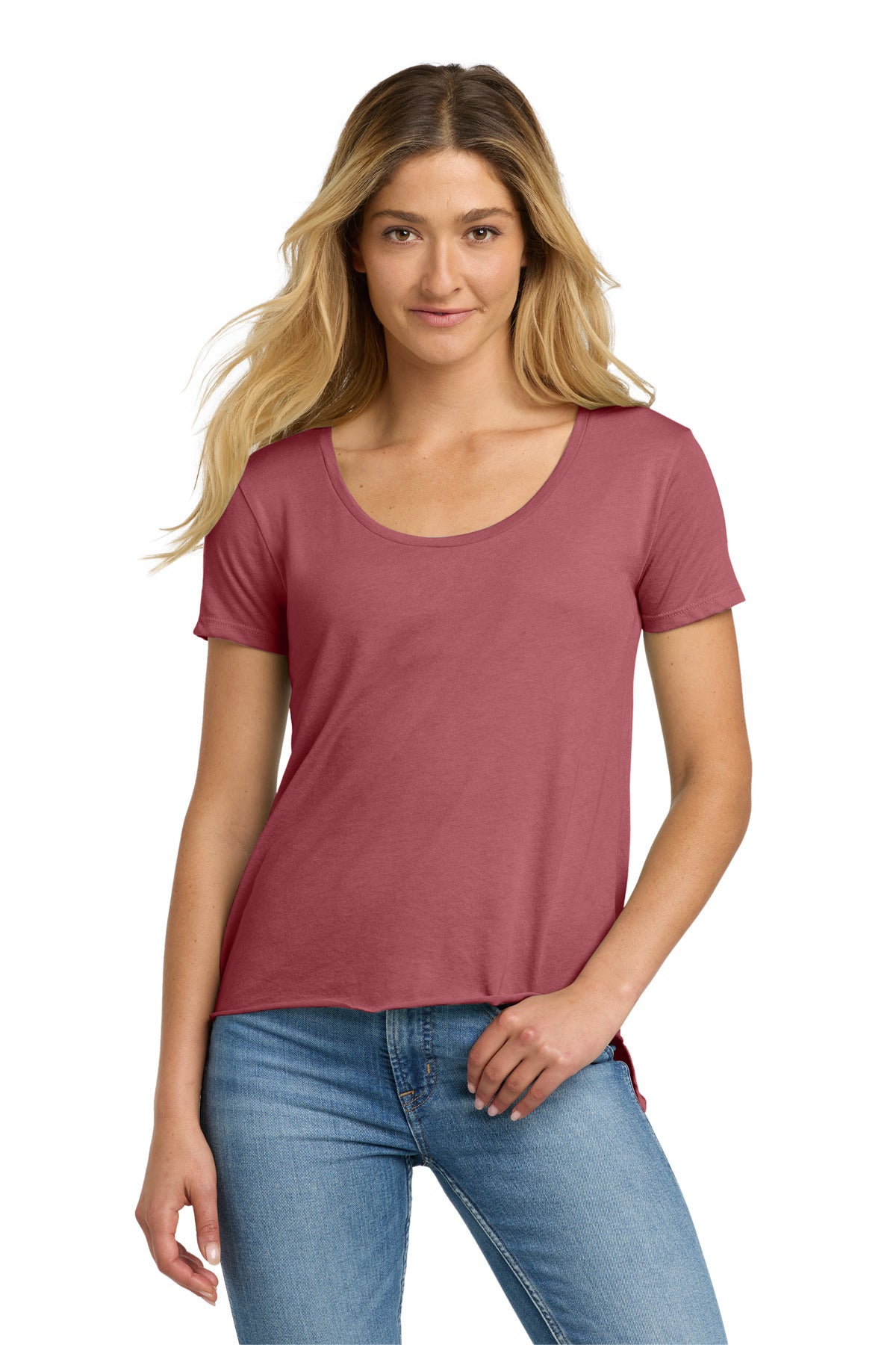 Front View of SmkPaprika Next Level Apparel Women's Festival Scoop Neck Tee. NL5030