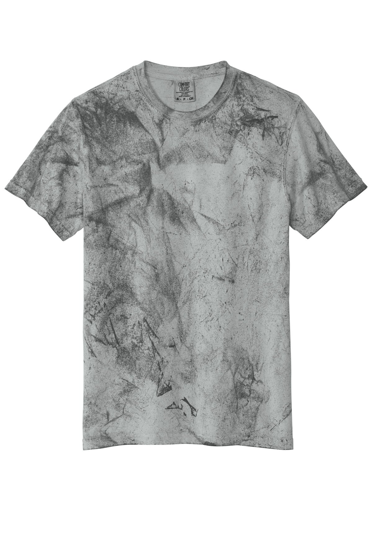 Front View of Smoke Comfort Colors Heavyweight Color Blast Tee 1745