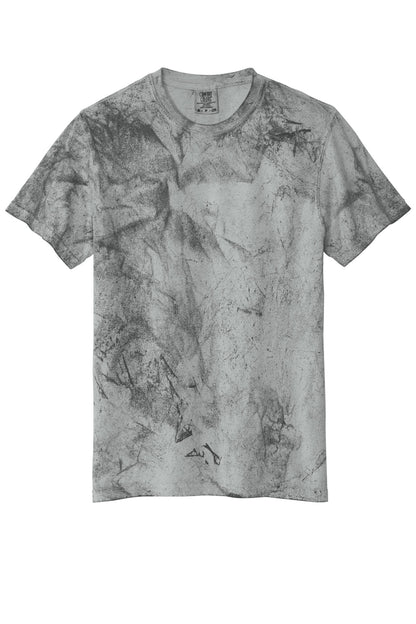 Front View of Smoke Comfort Colors Heavyweight Color Blast Tee 1745
