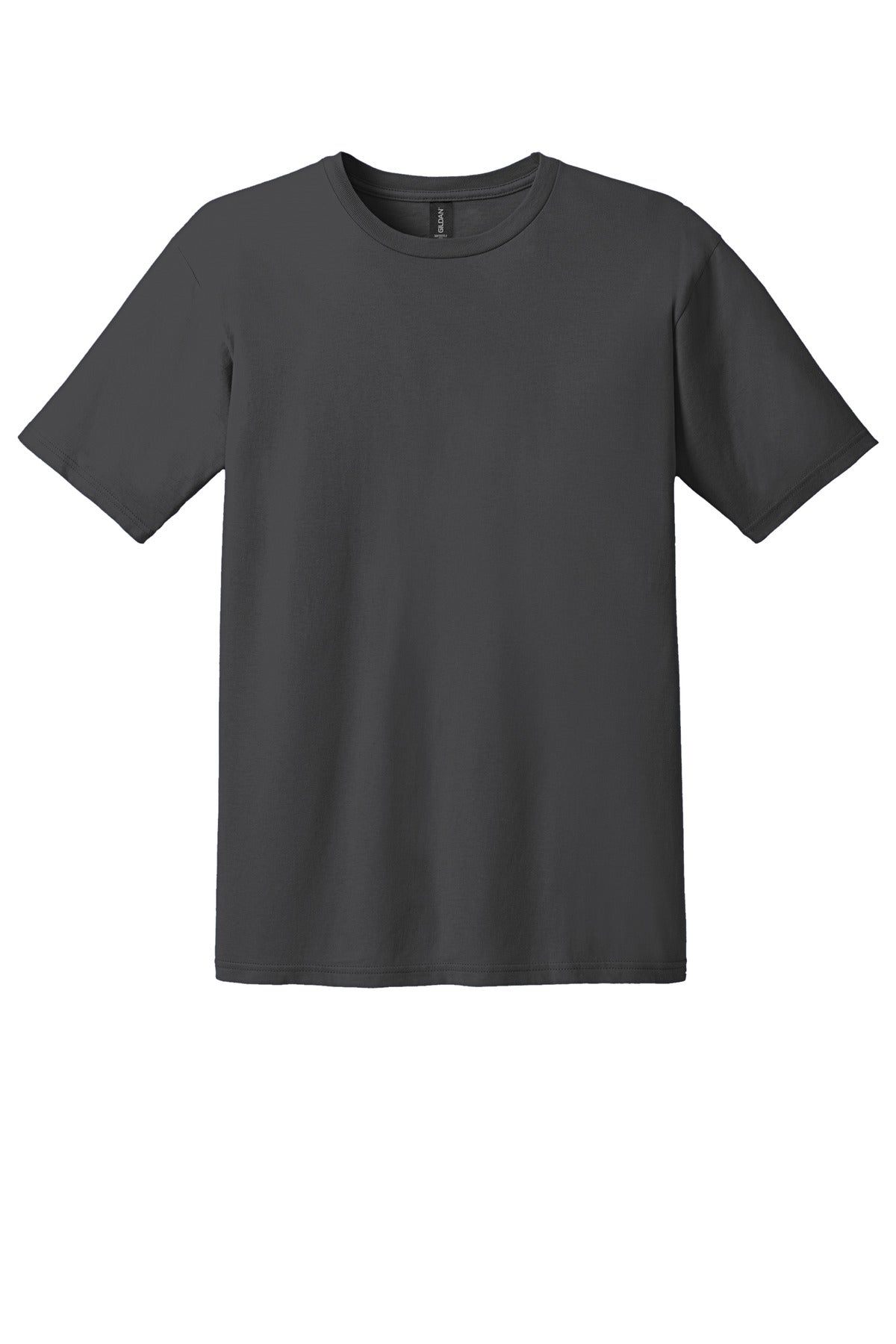 Front View of Smoke Gildan 100% Ring Spun Cotton T-Shirt. 980