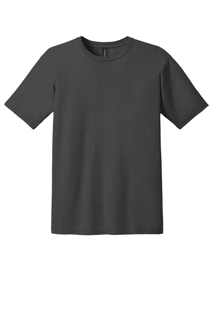 Front View of Smoke Gildan 100% Ring Spun Cotton T-Shirt. 980