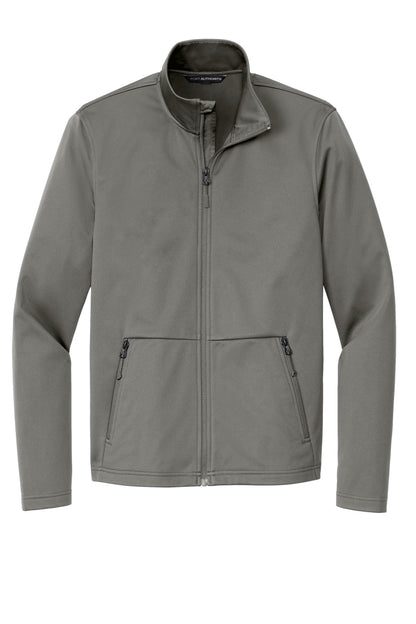 Front View of SmokeGrey Port Authority Flexshell Jacket J617