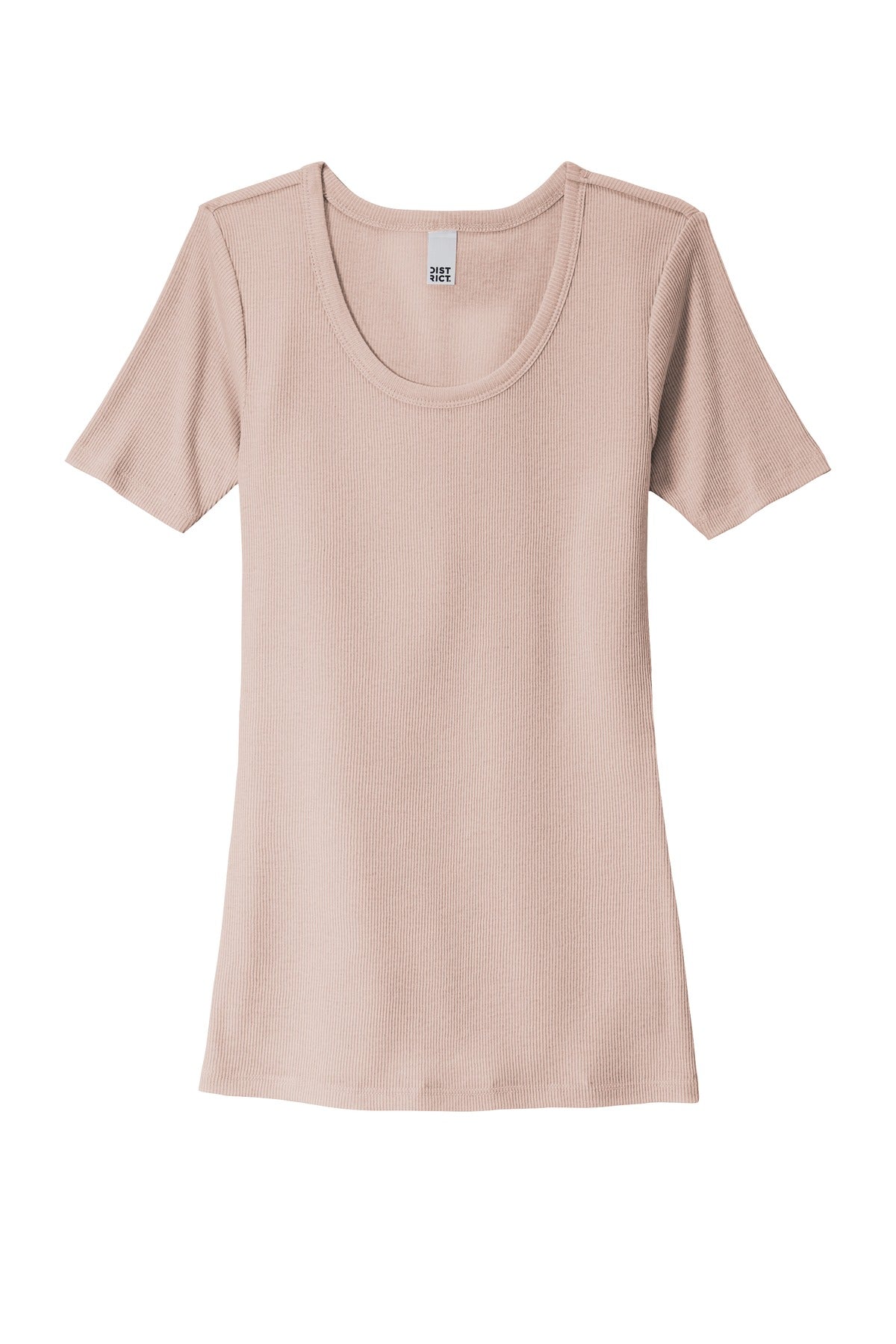 Front View of Smokey Iris District Women's V.I.T. Rib Scoop Neck Tee DT6020