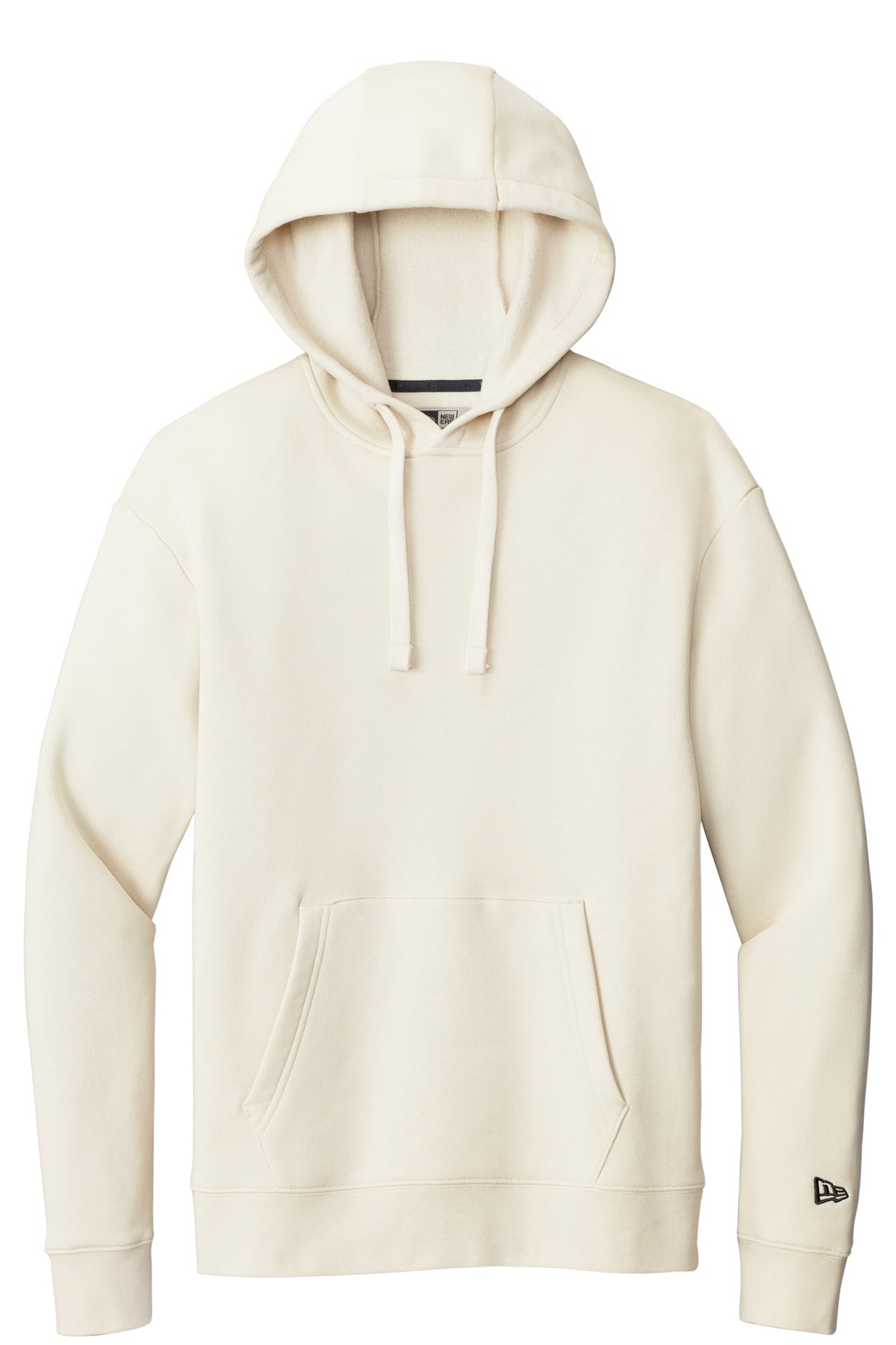 Front View of SoftBeige New Era Heritage Fleece Pullover Hoodie NEA525