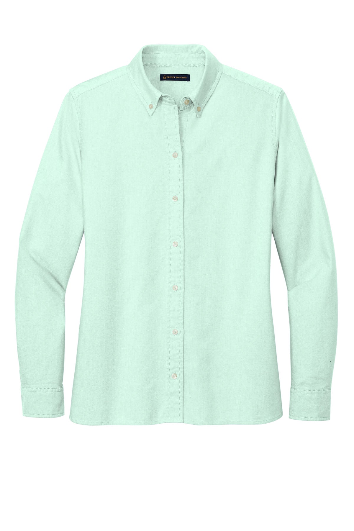 Front View of SoftMint Brooks Brothers Women's Casual Oxford Cloth Shirt BB18005