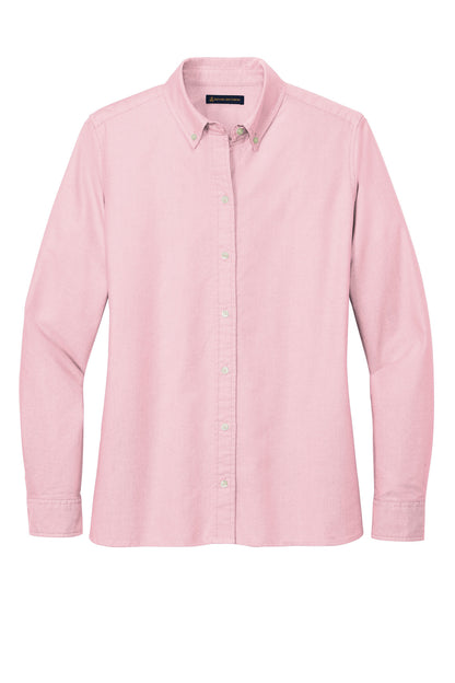 Front View of SoftPink Brooks Brothers Women's Casual Oxford Cloth Shirt BB18005