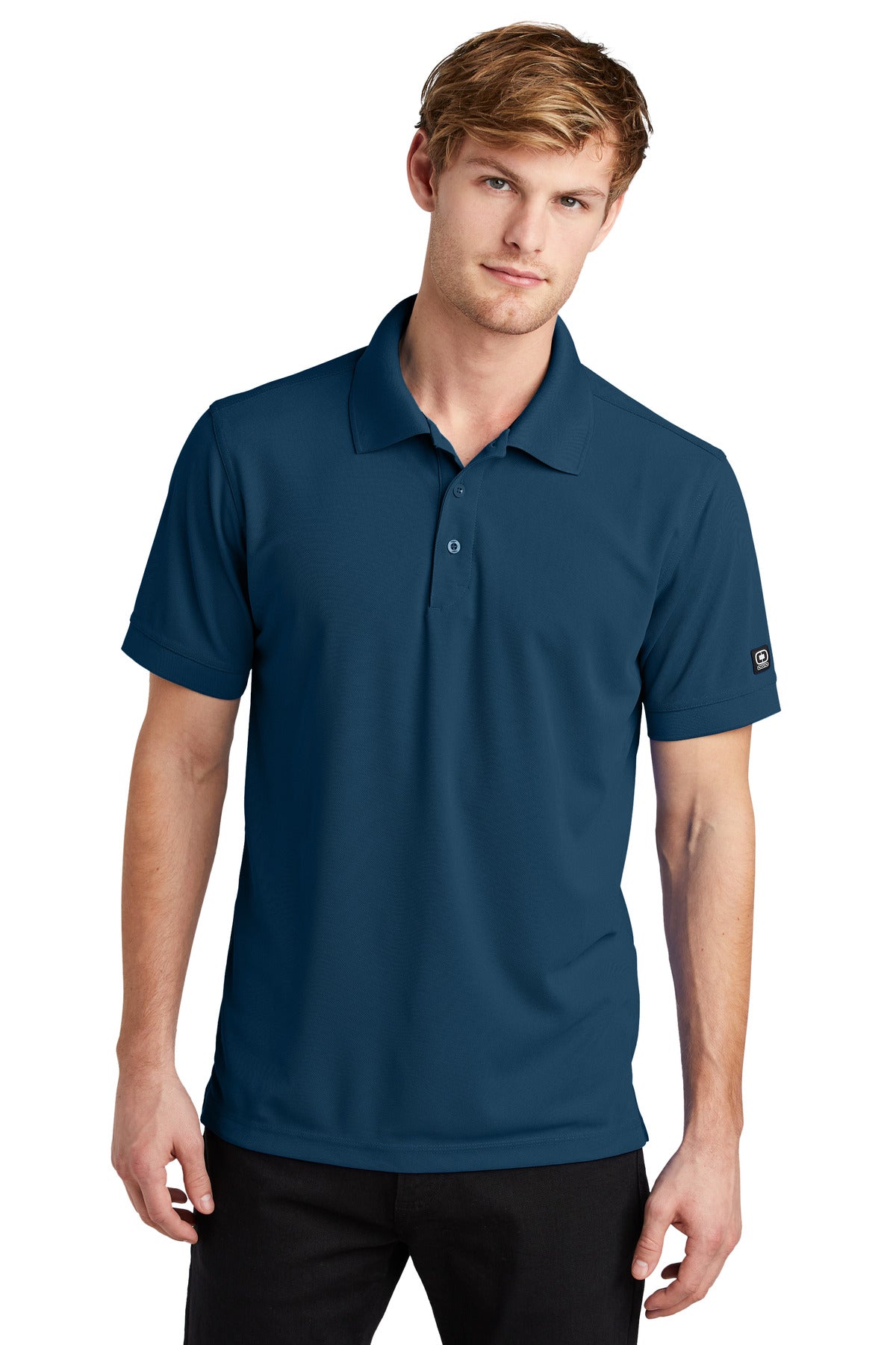 Front View of Spar Blue OGIO - Caliber2.0 Polo OG101