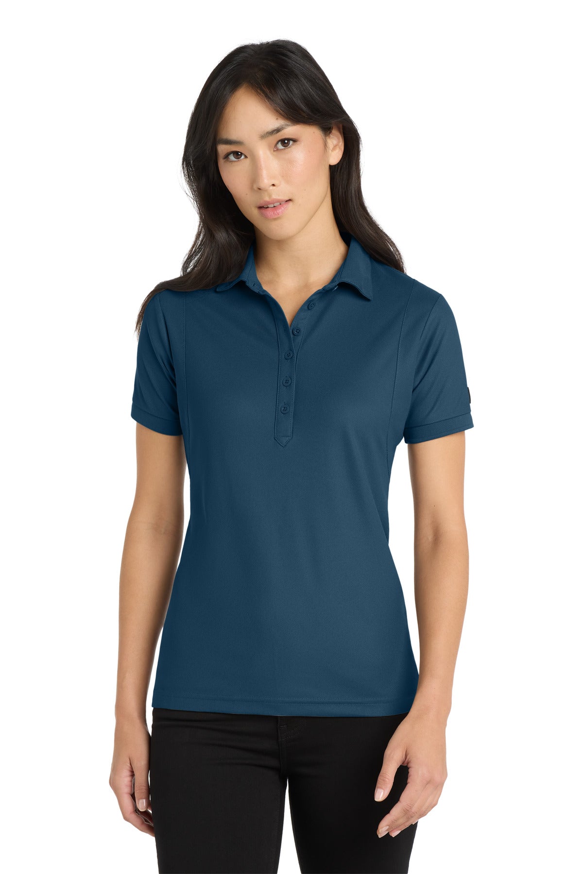 Front View of Spar Blue OGIO - Jewel Polo. LOG101
