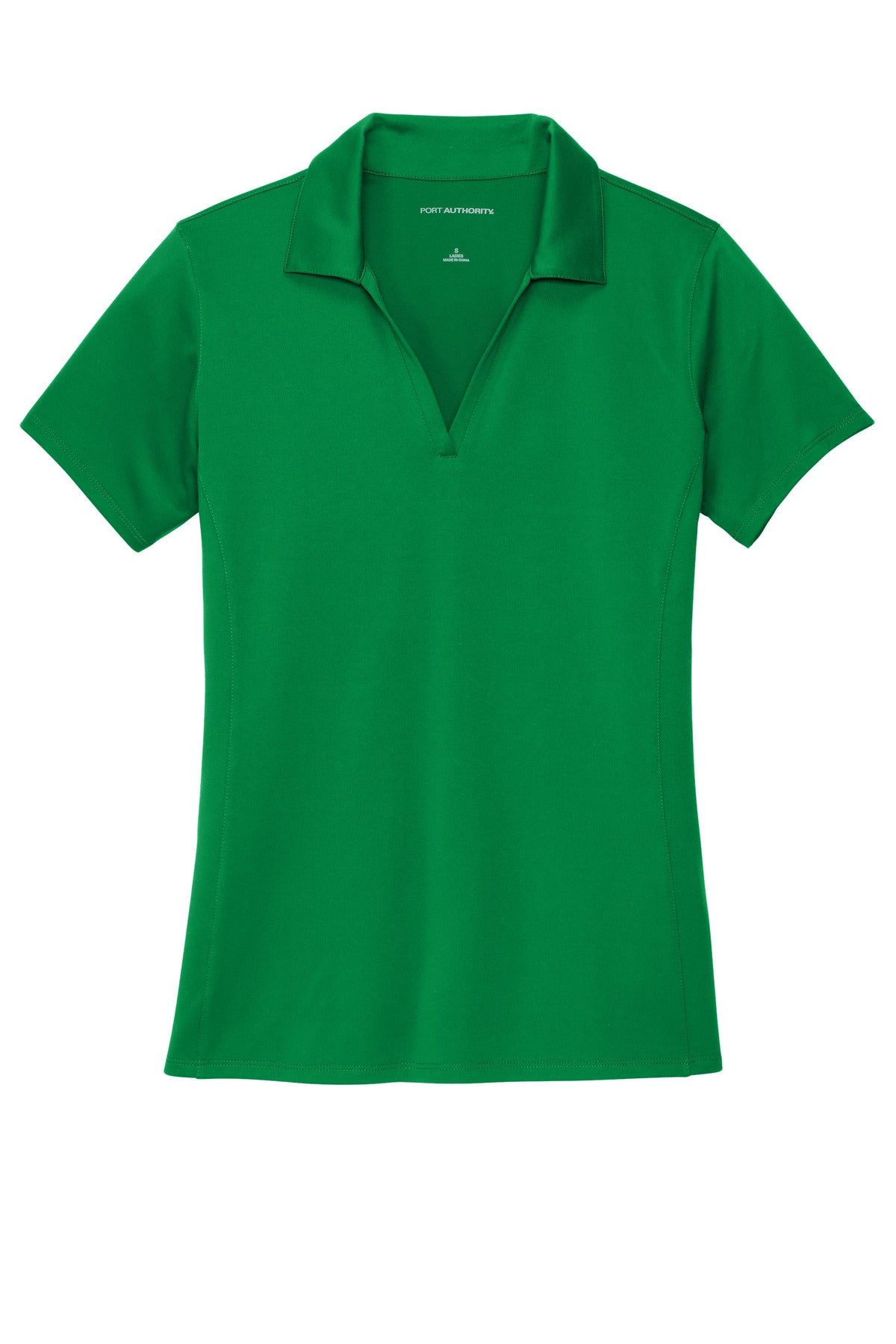 Front View of SpringGrn Port Authority Women's Performance Staff Polo LK398