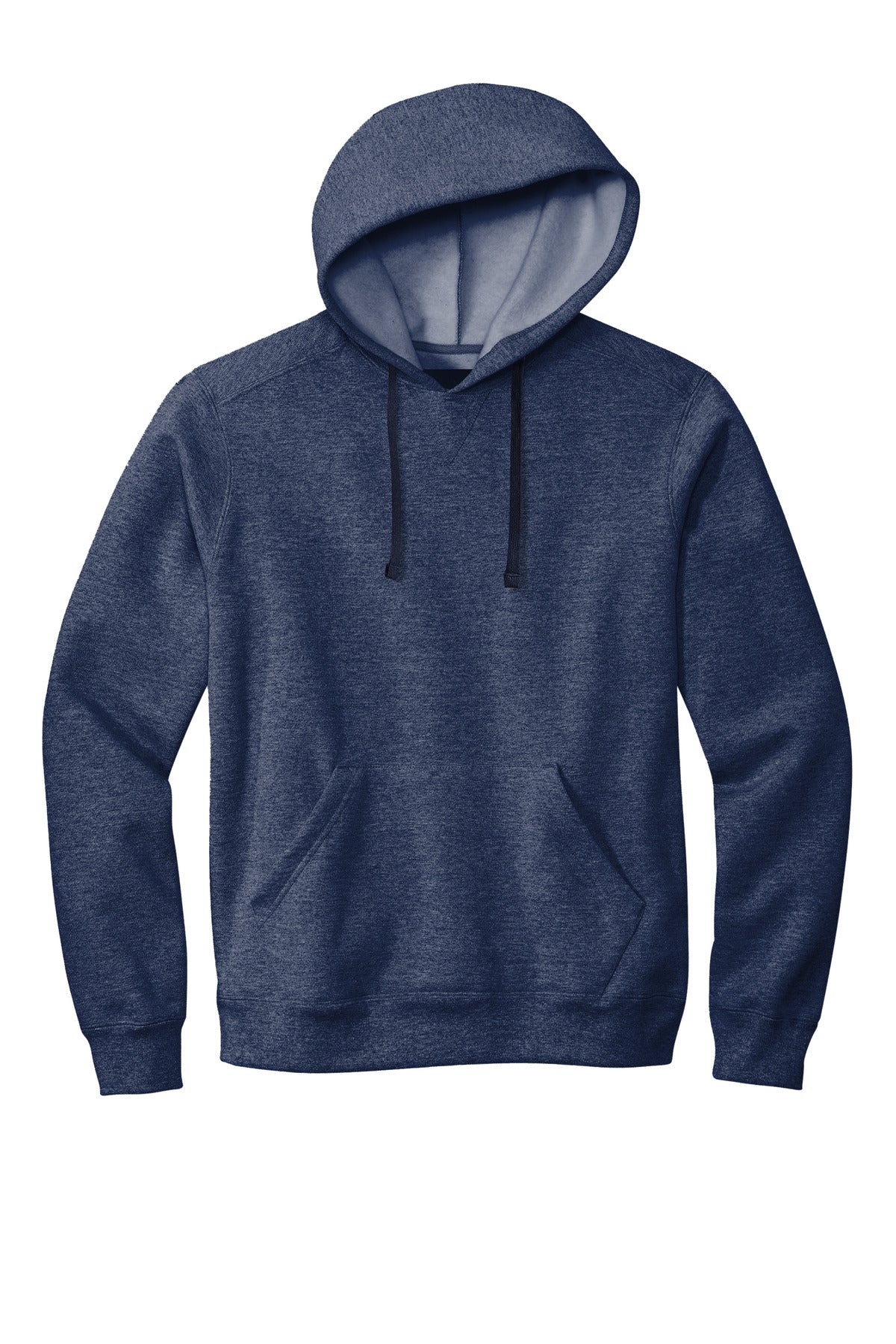 Front View of StgNvyHtr Volunteer Knitwear Chore Fleece Pullover Hoodie VL130H