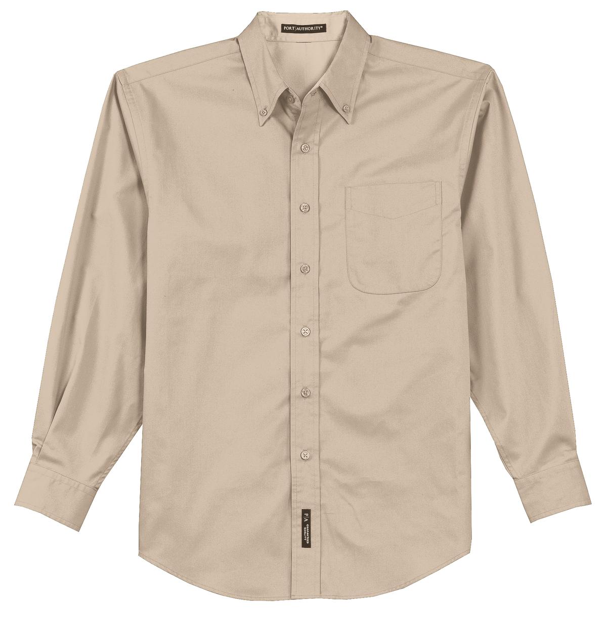 Front View of Stone Port Authority Extended Size Long Sleeve Easy Care Shirt S608ES