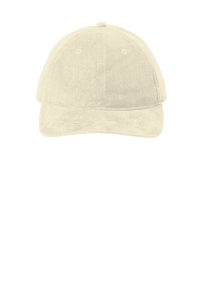 Front View of Stone Port Authority Light Corduroy Dad Cap C973