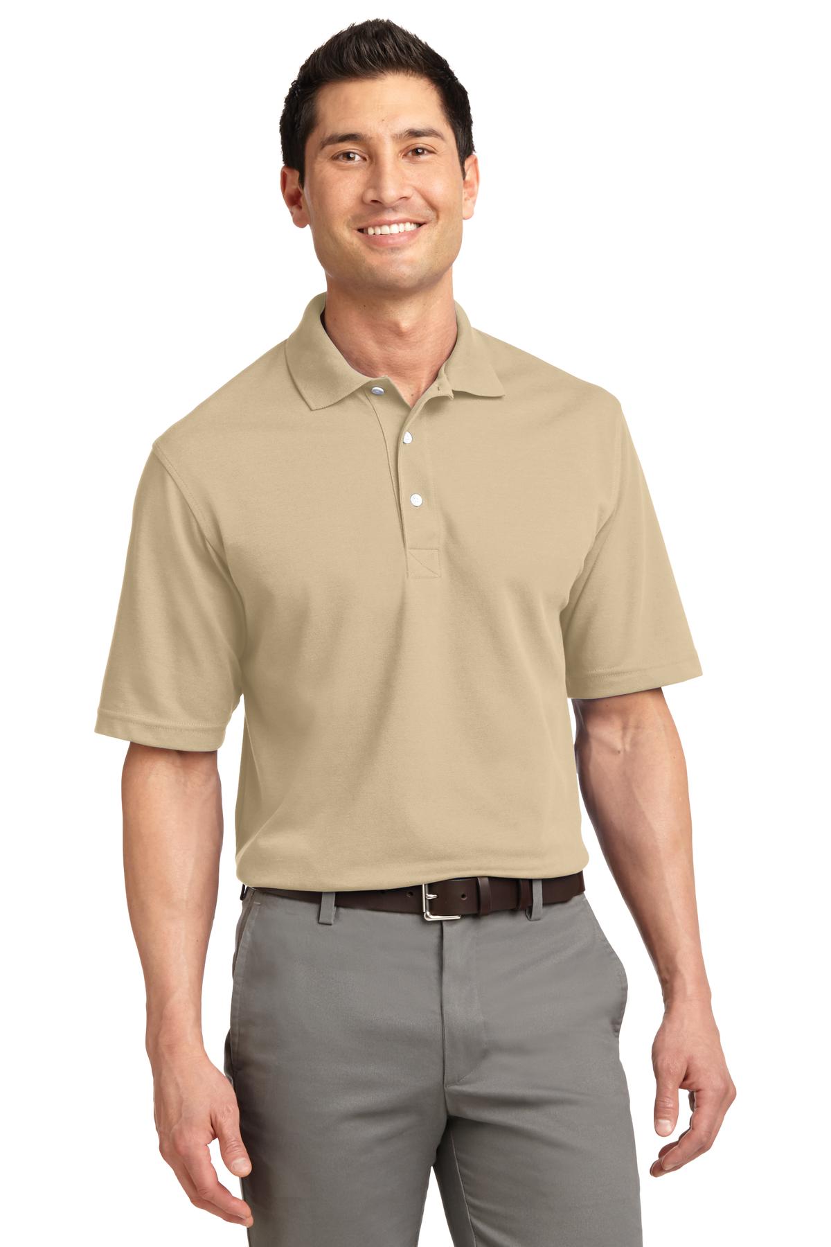 Front View of Stone Port Authority Rapid Dry Polo. K455