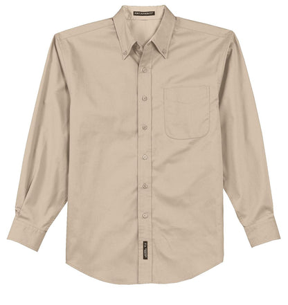 Front View of Stone Port Authority Tall Long Sleeve Easy Care Shirt. TLS608