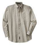 Front View of Stone Port Authority Tall Long Sleeve Twill Shirt. TLS600T