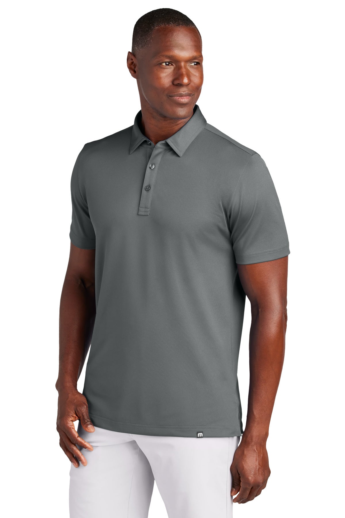 Front View of StormyGrey TravisMathew Cabana Solid Polo TM1MAA370