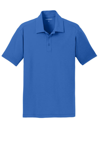 Front View of Strong Blue Port Authority Cotton Touch Performance Polo. K568