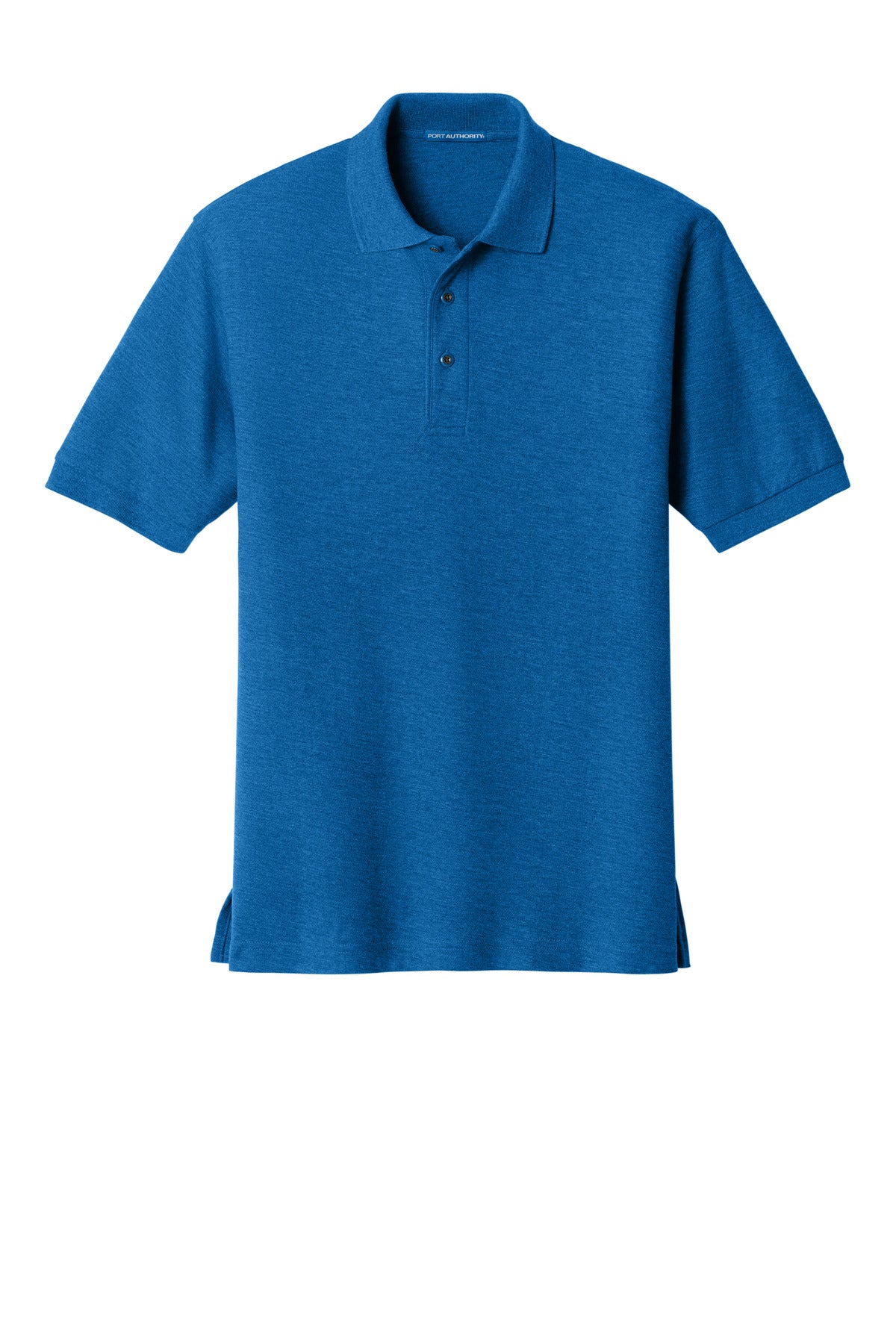 Front View of Strong Blue Port Authority Tall Silk Touch Polo. TLK500