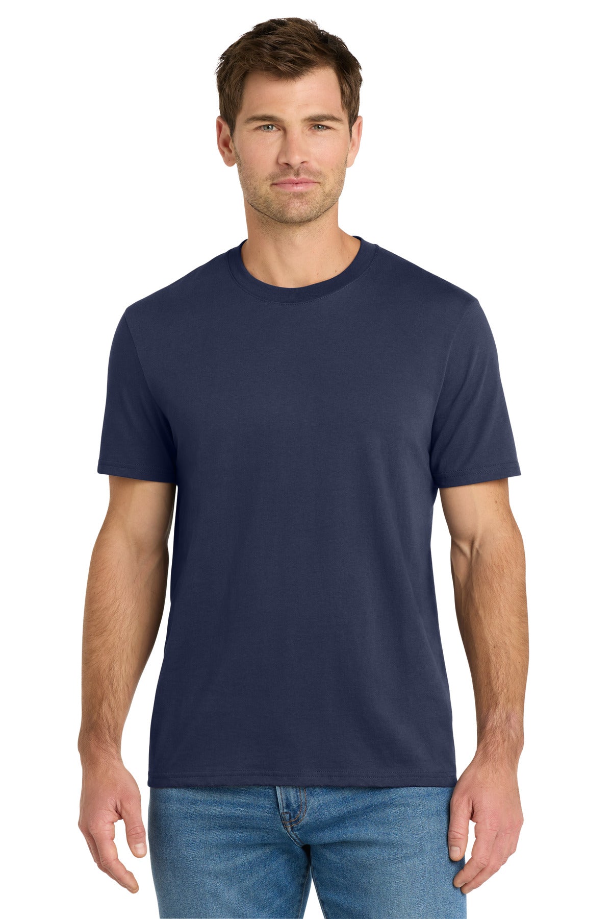 Front View of StrongNavy Volunteer Knitwear Daily Tee VL45