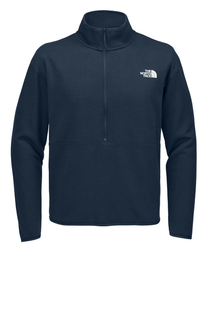 Front View of SummitNavy The North Face Double-Knit 1/2-Zip Fleece NF0A8C5G