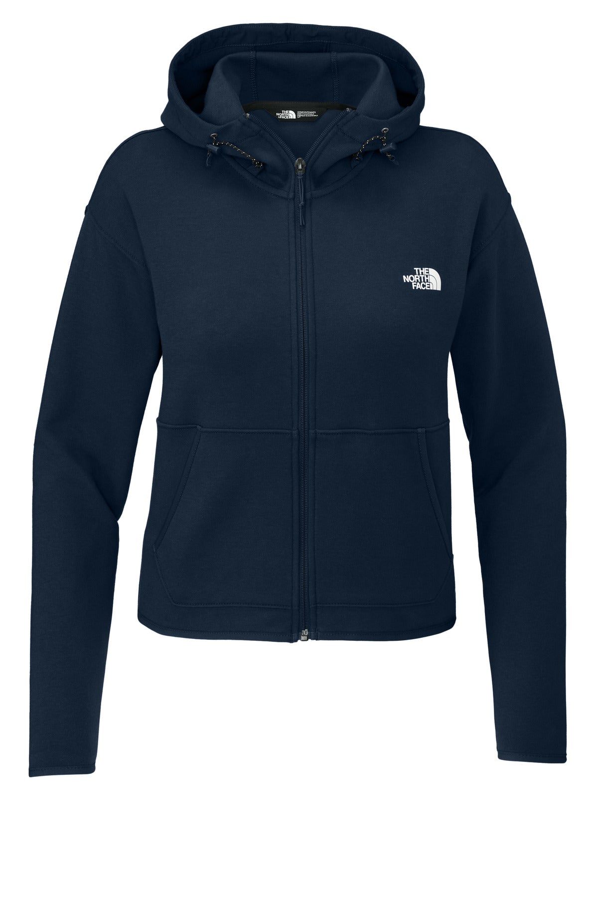 Front View of SummitNavy The North Face Women's Double-Knit Full-Zip Hoodie NF0A8BUT