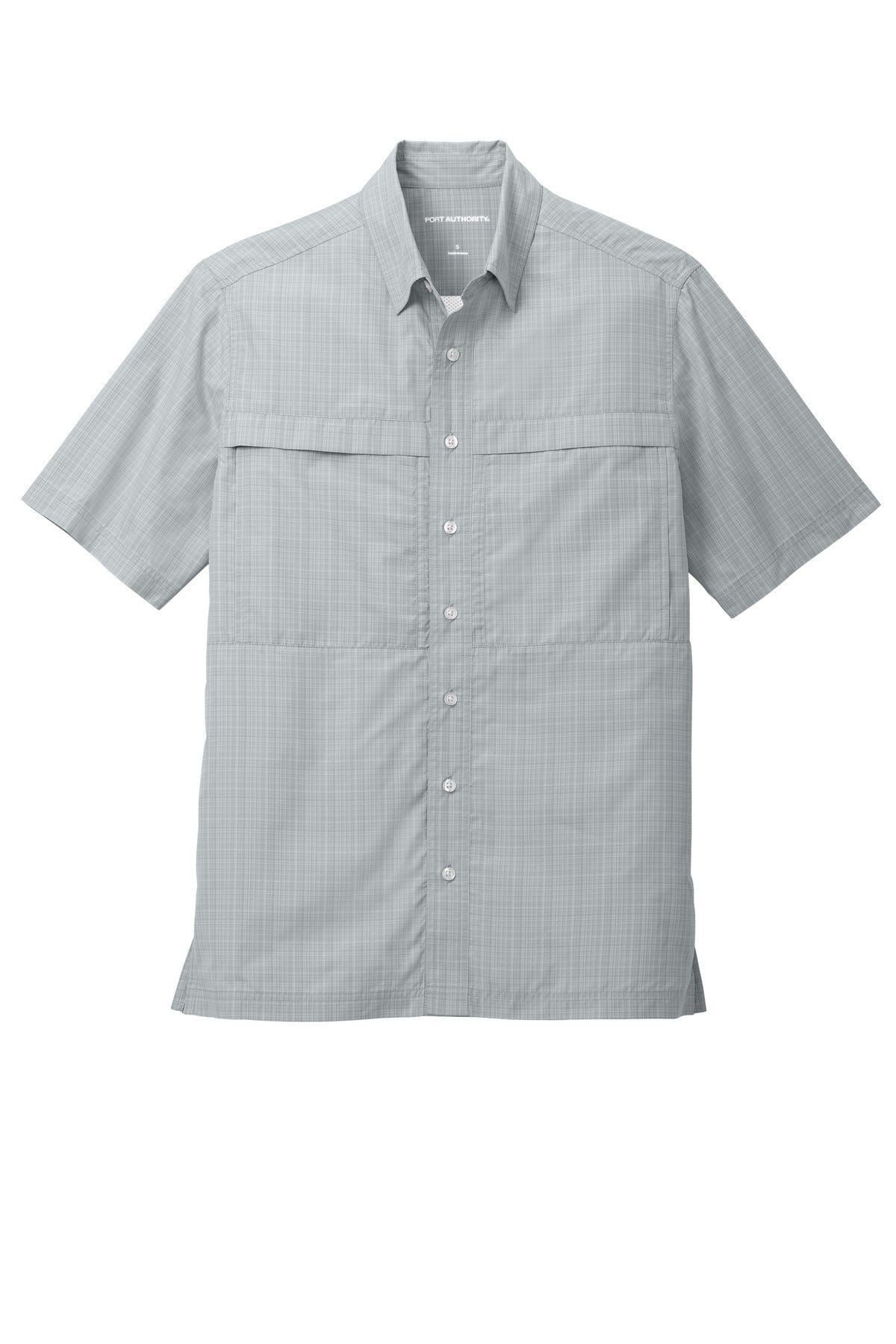 Front View of Sv/GsGCrPd Port Authority Short Sleeve UV Daybreak Shirt W961