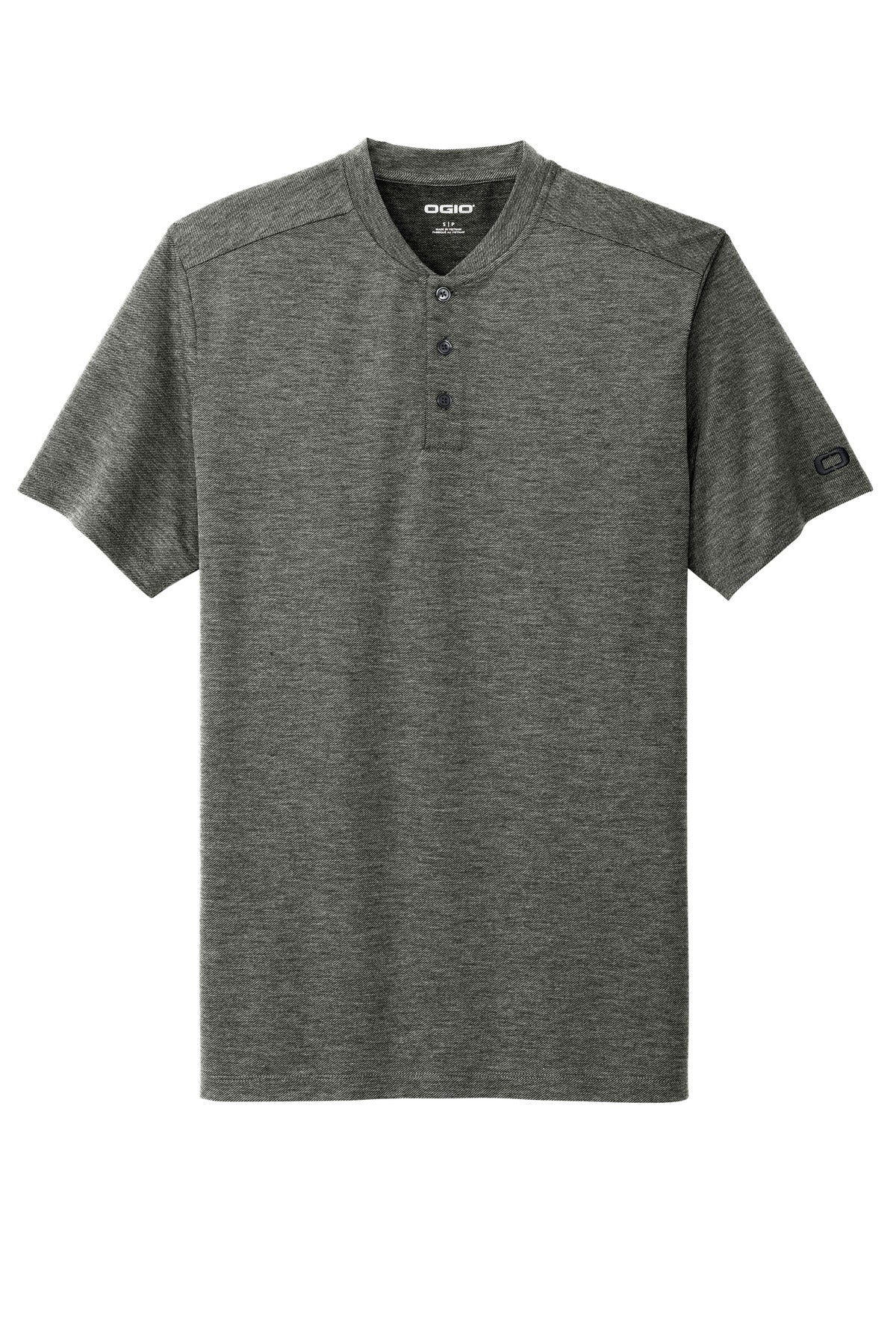 Front View of TarmacGrey OGIO Evolution Henley OG148