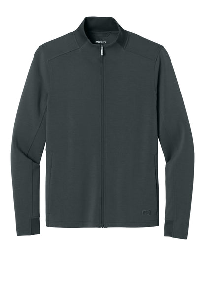 Front View of TarmacGrey OGIO Transcend Full-Zip OG860