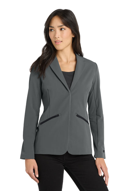 Front View of TarmacGrey OGIO Women's Fusion Blazer LOG824