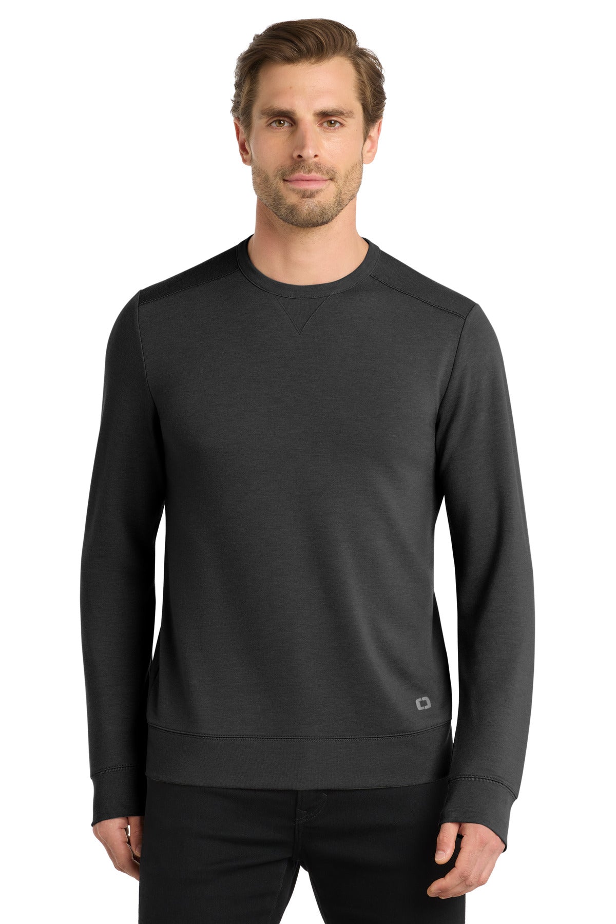 Front View of TarmacGyHt OGIO Luuma Flex Long Sleeve Crew OG825