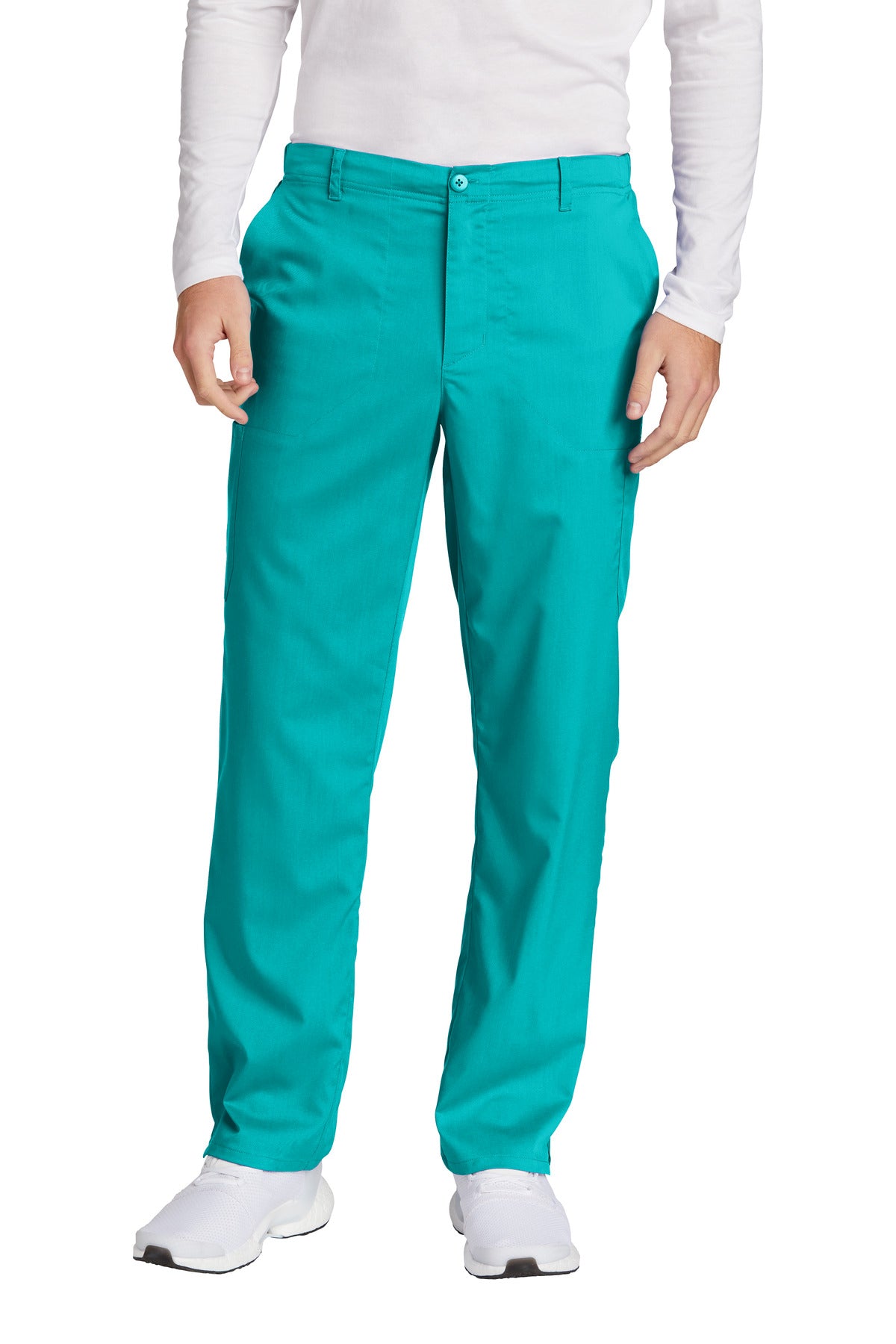 Front View of Teal Wink Men's Premiere Flex Cargo Pant WW5058