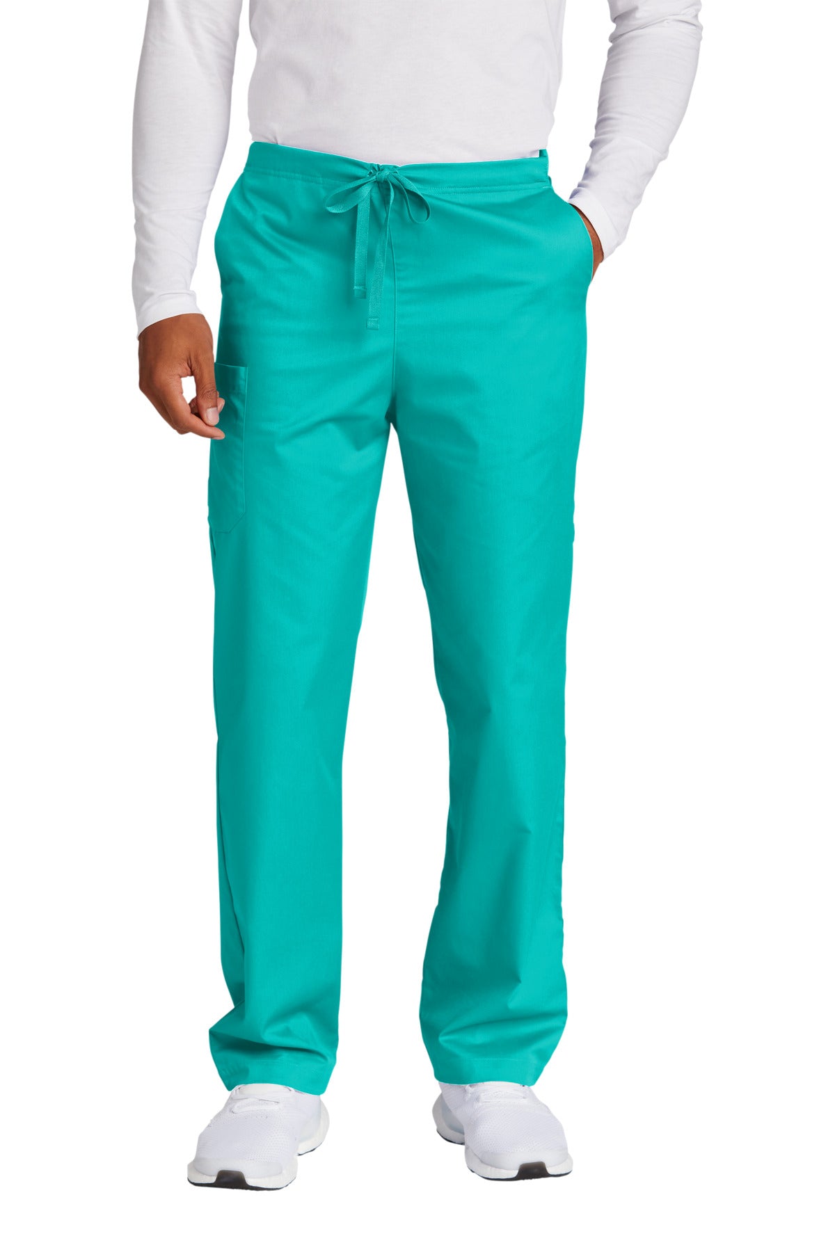 Front View of Teal Wink Unisex Tall WorkFlex Cargo Pant WW3150T