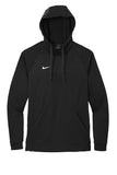 Front View of Team Black Nike Therma-FIT Pullover Fleece Hoodie CN9473