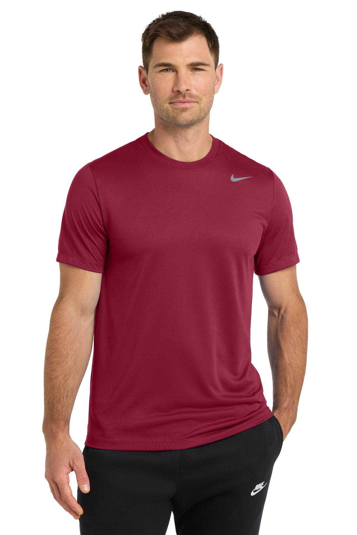 Front View of TeamMaroon Nike Team rLegend Tee DV7299
