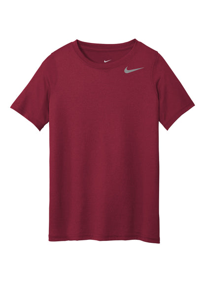 Front View of TeamMaroon Nike Youth Team rLegend Tee DV7317