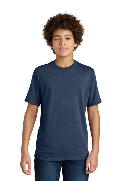Front View of TeamNavyHt Port & Company Youth CVC Tee PC340Y