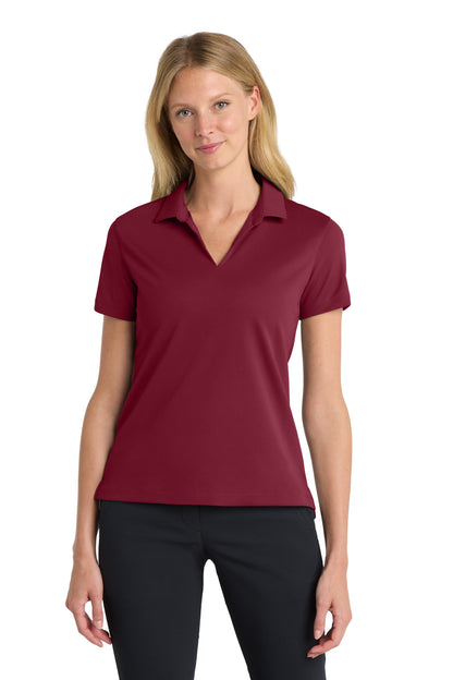 Front View of TeamRed Nike Women's Dri-FIT Micro Pique 2.0 Polo NKDC1991