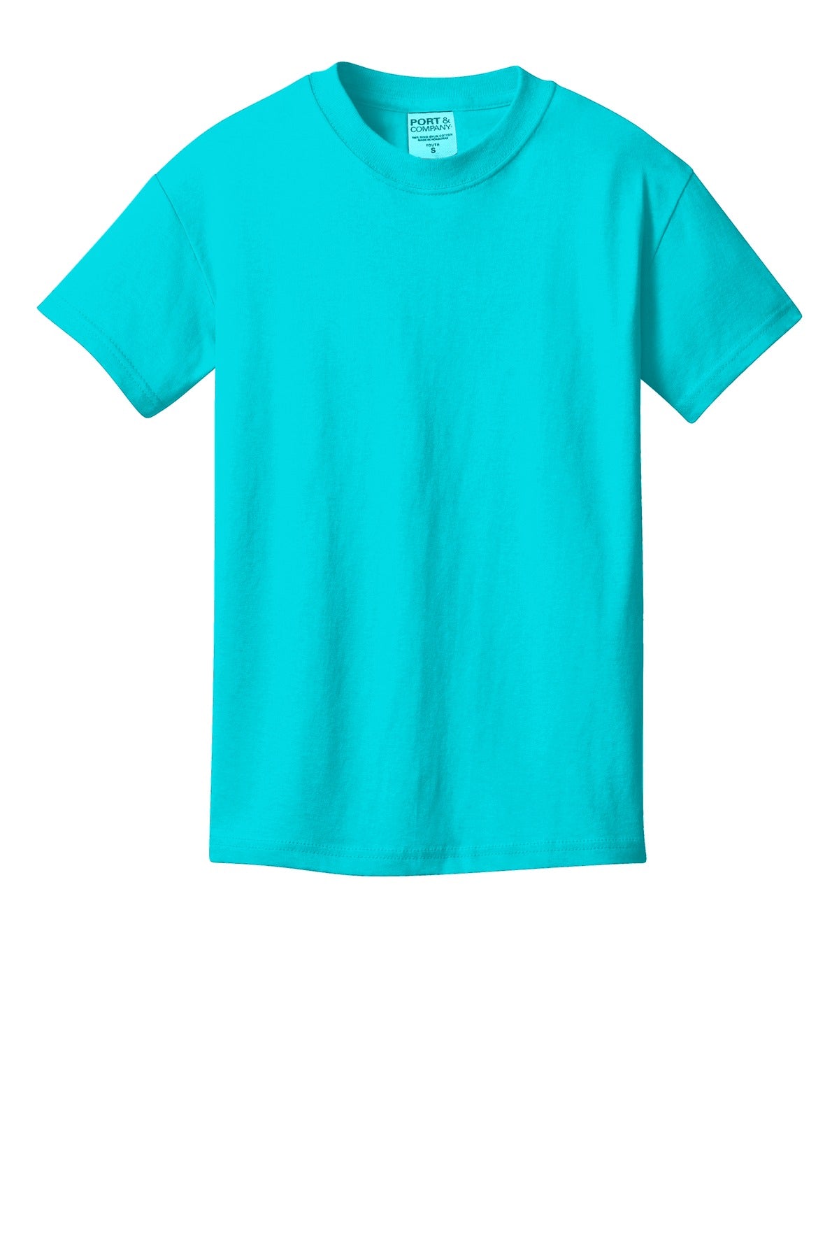 Front View of Tidal Wave Port & Company Youth Beach Wash Garment-Dyed Tee. PC099Y